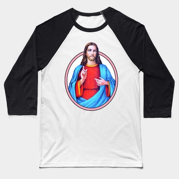 Jesus Christ Here For You Baseball T-Shirt by Designchristian